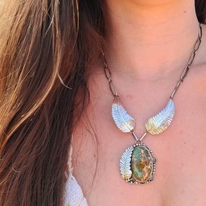 Sterling silver turquoise necklace